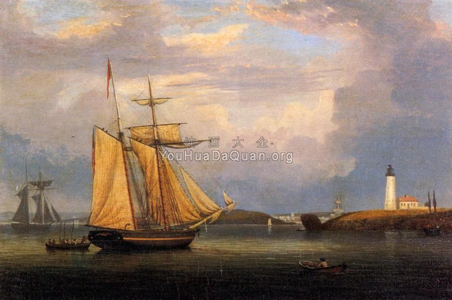 Drying Sails off Ten Pound Island - 菲茨·休·莱恩